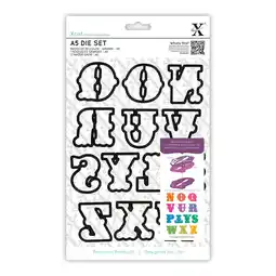 Tesco Xcut Dies Set (13pcs) - Carnival Alphabet N-Z, Silver, A5 offer