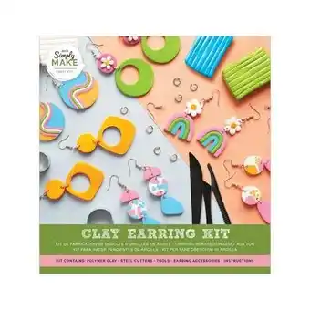 Tesco Simply Make Make Your Own Clay Earring, Multicoloured, Single Craft Kit offer