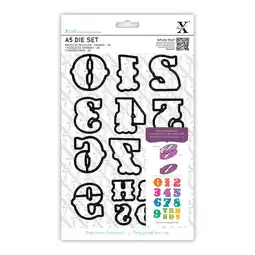 Tesco Xcut Dies Set (16pcs) - Carnival Numbers, Silver, A5 offer