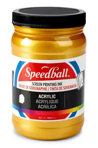 Tesco Speedball Acrylic Screen Printing Ink, Gold, 32oz offer