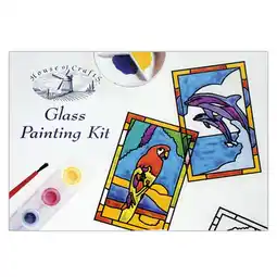 Tesco House of Crafts Glass Painting, Multicoloured, Single Craft Kit offer