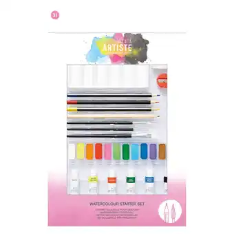 Tesco Artiste Watercolour Starter Set, Multicoloured, , Multicoloured offer