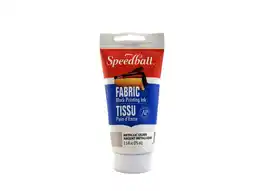 Tesco Speedball Fabric Block Printing Ink, Metallic Silver, 2.5oz offer