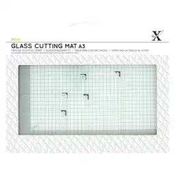 Tesco Xcut Tempered Glass Cutting Mat, Black & White, A3 offer