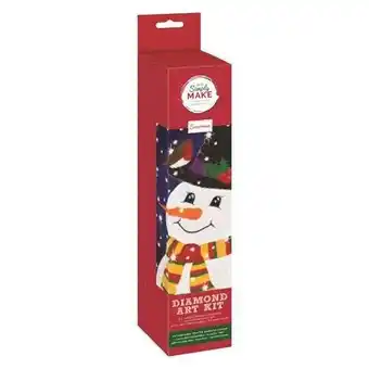 Tesco Simply Make Christmas Diamond Art Kit, Snowman, Single Craft Kit offer