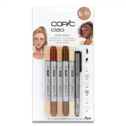 Tesco Copic CIAO Marker Marker & Multiliner, Set Portrait 2, Set of 5 + 1 offer