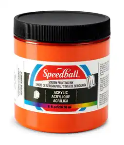 Tesco Speedball Acrylic Screen Printing Ink, Orange, 8oz offer