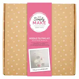 Tesco Simply Make Needle Felting Kit, Weather Mobile Pink, Single Craft Kit offer