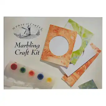 Tesco House of Crafts Marbling Craft, Multicoloured, Single Craft Kit offer