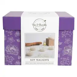 Tesco Bee & Bumble Soy Tealights, Beige, Single Craft Kit offer