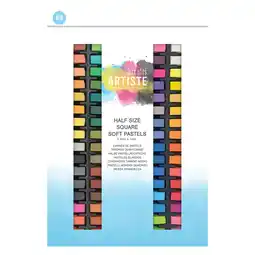 Tesco Artiste Pastels Half Size Sticks, Multicoloured, Pack of 64, Soft offer