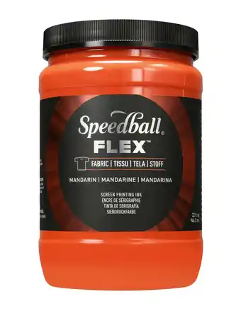 Tesco Speedball Flex Screen Printing Fabric Ink, Mandarin, 32oz offer