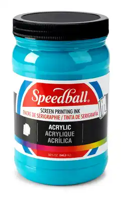 Tesco Speedball Acrylic Screen Printing Ink, Peacock Blue, 32oz offer