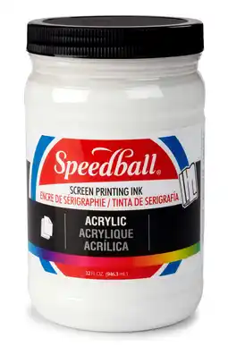 Tesco Speedball Acrylic Screen Printing Ink, White, 32oz offer