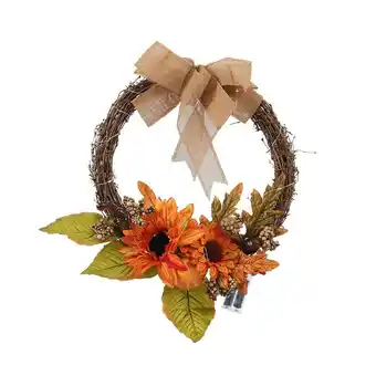 Tesco Living and Home Halloween Decoration Sunflower Garland with Ribbon & Lights offer