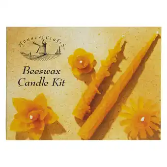 Tesco House of Crafts Beeswax Candle, Yellow, Single Craft Kit offer