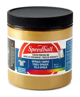 Tesco Speedball Opaque Fabric Screen Printing Ink, Gold, 8oz offer