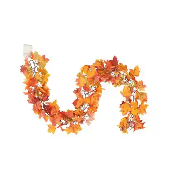 Tesco Living and Home Hanging Artificial Maple Leaf Garland with LED Lights offer