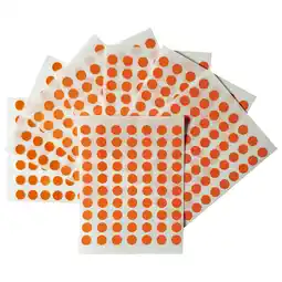 Tesco Pack of 560 Orange 8mm Round Labels - Stickers offer