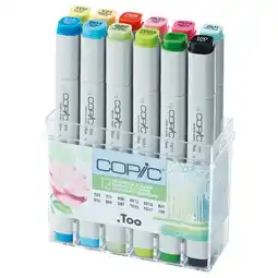 Tesco Copic Marker Pen, Spring, Set of 12 offer