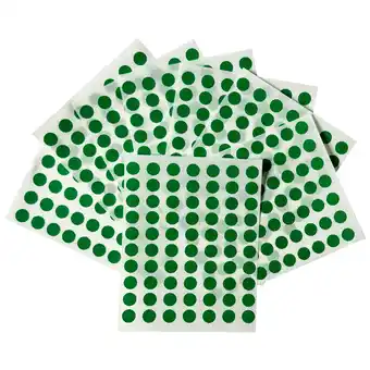 Tesco Pack of 560 Green 8mm Round Labels - Stickers offer