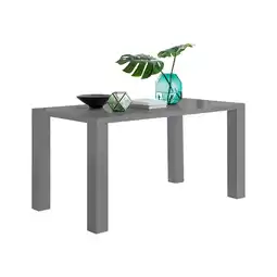 Tesco Furniturebox Pivero 6 Grey High Gloss Modern Dining Table offer