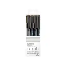 Tesco Copic Multiliner, Warm Grey, Set of 4 offer