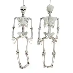 Tesco Living and Home Halloween Realistic Full Body Skeleton Posable Prop - 90cm offer