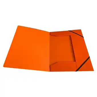 Tesco Janrax A4 Orange Laminated Card 3 Flap Folder with Elastic Closure offer