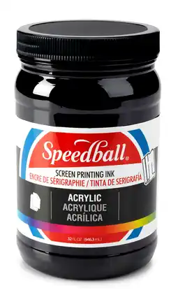 Tesco Speedball Acrylic Screen Printing Ink, Black, 32oz offer