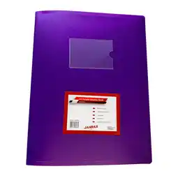 Tesco A4 Purple Flexible Cover 10 Pocket Display Book offer