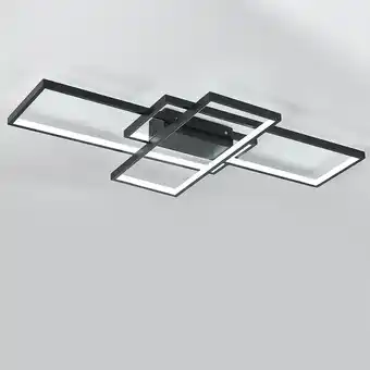 Tesco Living and Home Rectangular LED Semi Flush Ceiling Light - Black offer