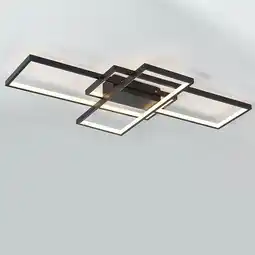 Tesco Living and Home Rectangular Dimmable LED Ceiling Light - Black offer