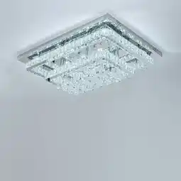 Tesco Living and Home Modern Crystal LED Flush Mount Ceiling Light Fixture offer