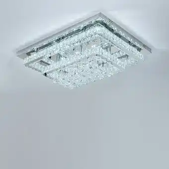 Tesco Living and Home Modern Crystal LED Flush Mount Ceiling Light Fixture offer