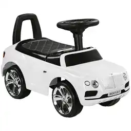 Tesco AIYAPLAY Bentley Licensed Ride on Car, Foot to Floor w/ Music Horn - White offer