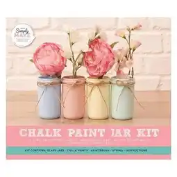 Tesco Simply Make Chalk Paint Jar Kit (4 Pieces), Multicoloured, Single Craft Kit offer