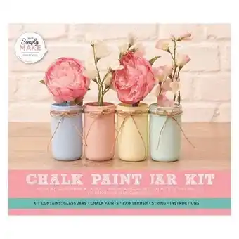 Tesco Simply Make Chalk Paint Jar Kit (4 Pieces), Multicoloured, Single Craft Kit offer