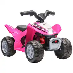 Tesco AIYAPLAY Honda Licensed Kids Electric Quad Bike 6V ATV for 1.5-3 Years, Pink offer