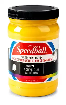 Tesco Speedball Acrylic Screen Printing Ink, Medium Yellow, 32oz offer