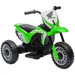 Tesco HOMCOM Honda CRF450RL Licensed 6V Kids Electric Motorbike w/ Horn - Green offer