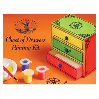 Tesco House of Crafts Chest of Drawers Painting, Multicoloured, Single Craft Kit offer