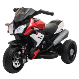 Tesco HOMCOM Kids Electric Motorcycle Ride-On Toy 6V Battery Music Horn Lights Red offer