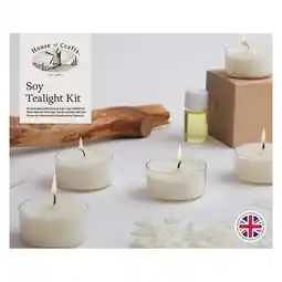 Tesco House of Crafts Soy Tealight, Beige, Single Craft Kit offer