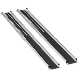 Tesco HOMCOM Aluminium Telescopic Wheelchair Ramps, 183cm, 270kg, Folding offer