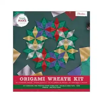 Tesco Simply Make Origami Wreath, Christmas, Single Craft Kit offer