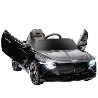 Tesco HOMCOM Bentley Bacalar Licensed 12V Kids Electric Ride-On w/ Remote - Black offer