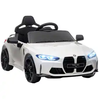 Tesco AIYAPLAY 12V BMW M4 Licensed Kids Electric Car w/ Remote, Suspension - White offer