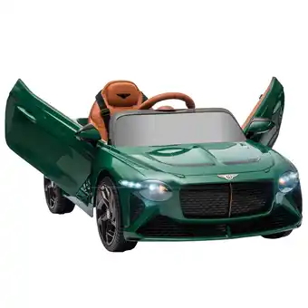 Tesco HOMCOM Bentley Bacalar Licensed 12V Kids Electric Ride-On w/ Remote - Green offer