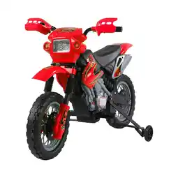 Tesco HOMCOM 6V Kids Electric Motorbike Motorcycle Ride On for 3-6 Years Red offer